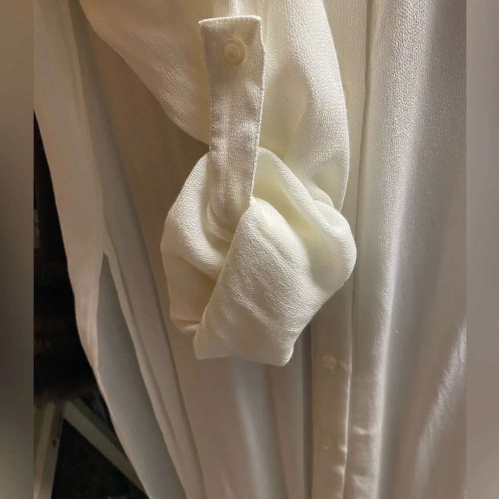 PQLA Ivory Button-Front Shirt Dress - Picture 5 of 10